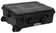 vidaXL Mala de viagem com rodas 63x50x23 cm PP preto