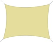 Outsunny Vela de Sombra Quadrado 3x3 m Toldo Vela de Poliéster com Proteção UV Aneis em Forma de D e Cordas para Jardim Pátio Piscina Areia