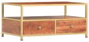 vidaXL Mesa de centro 90x50x40 cm madeira de acácia maciça