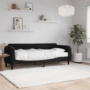 vidaXL Sofá-cama com colchão 80x200 cm veludo preto