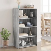vidaXL Armário alto 70x41x124 cm derivados de madeira cinza sonoma