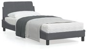 vidaXL Estrutura de cama Dover 80x200 cm veludo cinzento-escuro
