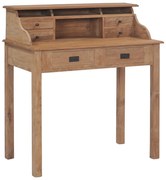 vidaXL Secretária 90x50x100 cm madeira de teca maciça