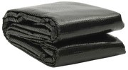 Cobertura para piscina 732x366 cm PE preto