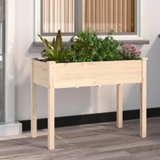 vidaXL Vaso/floreira c/ forro 118x59x76 cm madeira de abeto maciça