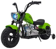 Mota elétrica para Crianças 350 W Chopper Warrior Rodas AR, Assento couro ecológico Verde