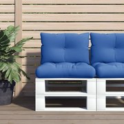 vidaXL Almofadões para móveis de paletes 2 pcs tecido azul real