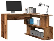 vidaXL Mesa de canto Madeira Velha 200,5x50x76 cm Madeira Engenheirada
