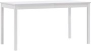 vidaXL Mesa de jantar 140x70x73 cm madeira de pinho branco