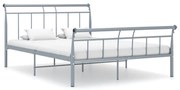 vidaXL Estrutura de cama sem colchão 140x200 cm metal cinzento