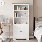 vidaXL Estante BODO 82x40x173 cm madeira pinho maciça branco/castanho