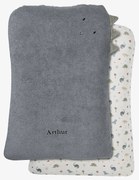 Lote de 2 capas para colchão de mudas, animais, em turco multicolor