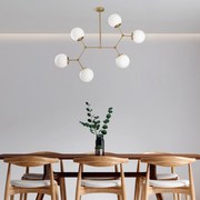 Candeeiro Damar – Amarelo e Branco – 100 x 58 cm
