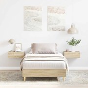 vidaXL Estrutura cama s/ colchão 75x190 cm carvalho sonoma