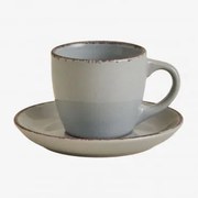 Pacote De 2 Xícaras De Café Em Grés Ronilena Com Pires, 9 Cl Cinzento Golfinho - Castanho - Sklum