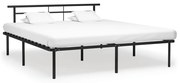 Estrutura de cama 180x200 cm metal preto