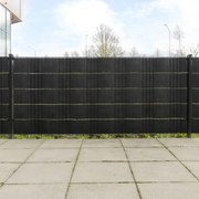 Telas de varanda 10 pcs 255x19 cm vime PE preto