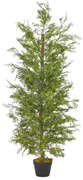 vidaXL Planta cipreste artificial com vaso 150 cm verde