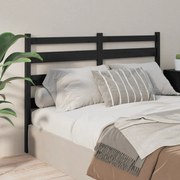 vidaXL Cabeceira de cama 141x4x100 cm pinho maciço preto