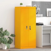 vidaXL Armário de arrumação Amarelo Mostarda 60 x 40 x 140 cm Aço
