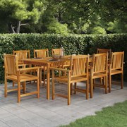 9 pcs conjunto de jantar para jardim madeira de acácia maciça