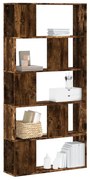 vidaXL Estante c/ 5 prateleiras derivados de madeira carvalho fumado