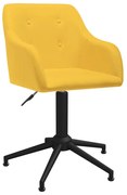 vidaXL Cadeira de escritório giratória tecido amarelo