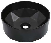 vidaXL Lavatório 36x14 cm cerâmica preto