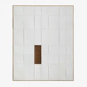 Decorative Painting 80x100 Cm In Relief Hand-painted Siralo Branco Acinzentado - Sklum