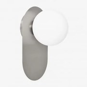 Luminária De Parede Nacariel Em Aço Inoxidável E Vidro Cinza Cromado & ↑25 Cm - Sklum