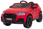 Carro elétrico para Crianças 12V Audi Q7 NEW LIFT Rodas de EVA, Assento de couro Vermelho