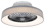 Ventilador de teto cinza 47cm incl. LED regulável com controle remoto - Emily Moderno