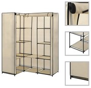 Roupeiro de canto 130x87x169 cm creme