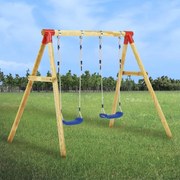 vidaXL Conjunto de baloiços 230x130x166 cm madeira de pinho