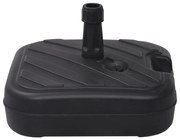 vidaXL Base para guarda-sol com areia/água 24 L preto