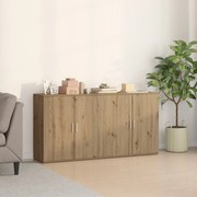 Buffets 2 pcs Carvalho Artesanal 79x38x80 cm Madeira de Engenharia
