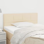 vidaXL Cabeceira de cama tecido 80x5x78/88 cm creme