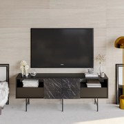 Móvel TV Derin – Preto Mármore – 180 cm x 64,7 cm x 37,1 cm