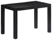 vidaXL Mesa de jantar 118x60x76 cm madeira de mangueira maciça preto