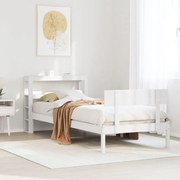 vidaXL Cama sem colchão 90x190 cm madeira de pinho maciça branco