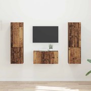 vidaXL Conjunto de móvel de TV 5 pcs Madeira Antiga Madeira processada