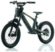 Bicicleta elétrica infantil 500W Roan RXF Evo Racing 18" Preta e Dourada