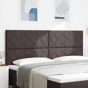 Cabeceira LED vidaXL Design de Blocos de Diamante Castanho Escuro 200 cm Tecido