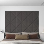 vidaXL Painel de parede 12 pcs 30x30 cm tecido 0,54 m² cinza-escuro