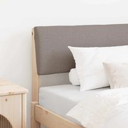vidaXL Cabeceira estofada Cinzento-acastanhado 90 cm