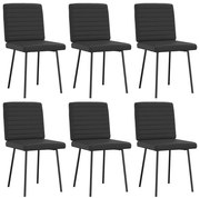 vidaXL Cadeiras de jantar 6 pcs couro artificial preto