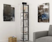 Estante Texas – Preto/Branco – 33,7 cm x 180 cm x 29,5 cm