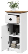 vidaXL Armário de casa de banho BODO 44x30x90 cm branco e castanho