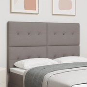 Cabeceira vidaXL Botão Estofada Taupe 140 cm Tecido