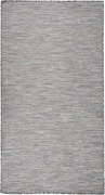 vidaXL Tapete de tecido plano para exterior 80x150 cm castanho e azul
